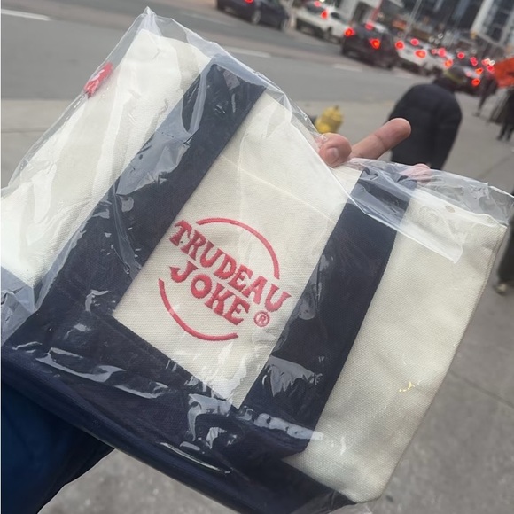 Trudeau Joke - NOT Trader Joe canvas tote bag😂 - Picture 4 of 8